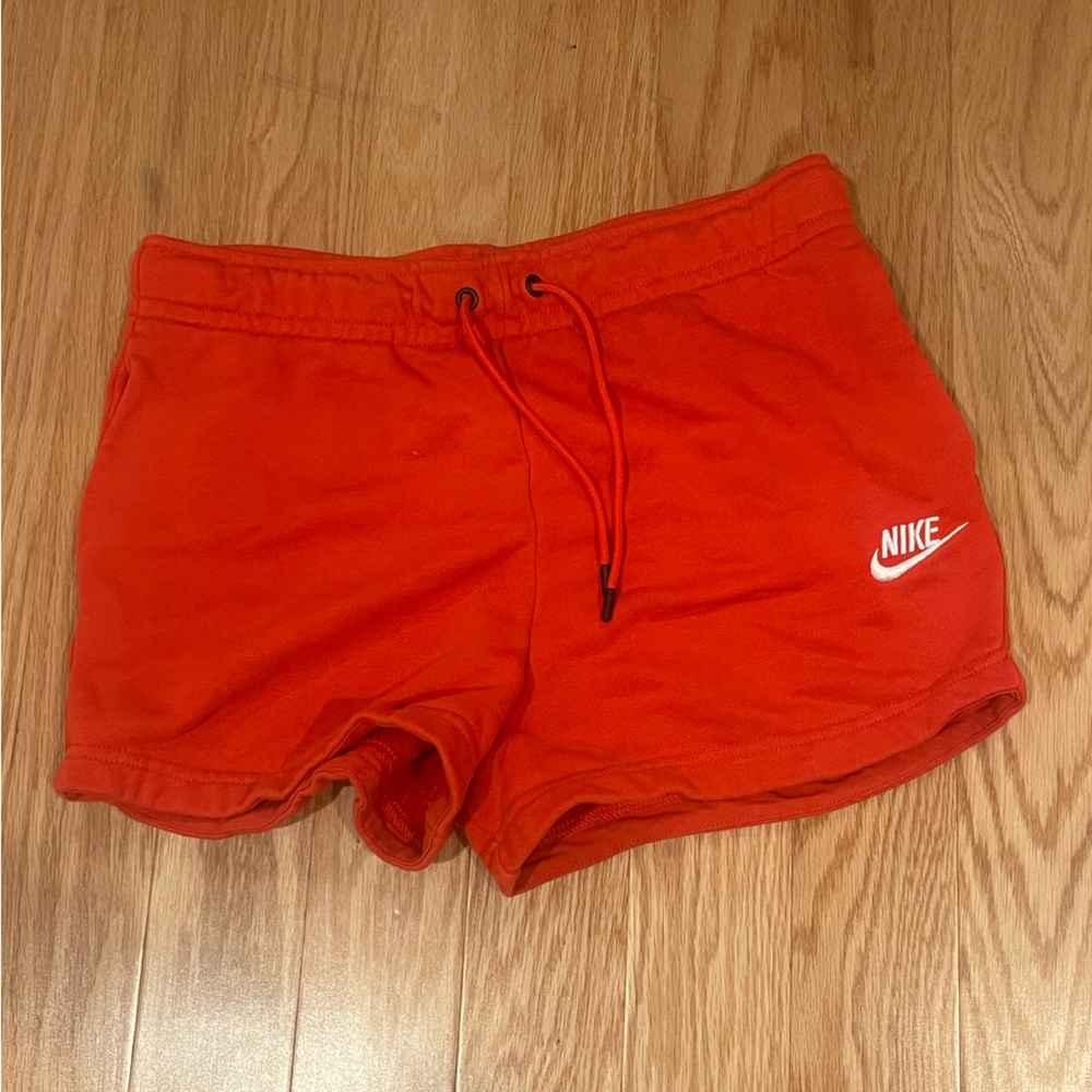 Nike red soft super comfy shorts; women’s small; used once